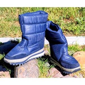 Tretorn Non-Slip Navy Insulated Waterproof Lightweight Snow Boots Sz 6 EUC